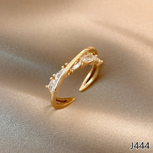 Load image into Gallery viewer, Fashion Diamond Ring Opening Adjust Simple Hollow Geometric Rings Women Jewelry Gift
