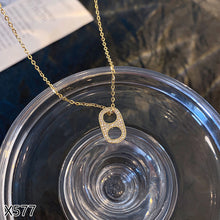 Load image into Gallery viewer, Fashion Titanium Steel Necklace Pendant Clavicle Chain Geometric Necklace Diamond Necklace Women Jewelry Gift
