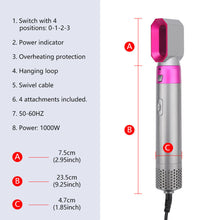 Load image into Gallery viewer, 5 In 1 Hot Air Comb Aluminum Alloy Hair Straightener Automatic Perm Curling Iron Electric Hair Dryer Creative Hair Style Tools

