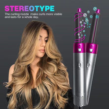 Load image into Gallery viewer, 5 In 1 Hot Air Comb Aluminum Alloy Hair Straightener Automatic Perm Curling Iron Electric Hair Dryer Creative Hair Style Tools
