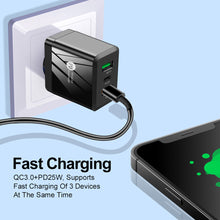 Load image into Gallery viewer, Dual Usb Qc3.0+pd25w Mobile Phone Fast Charging Charger
