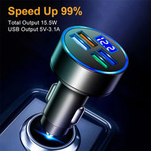 Load image into Gallery viewer, 4usb With Digital Display Car Charger With Voltage Detection Car Charger Multi-port Car Charger
