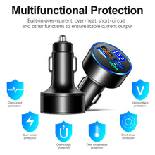 Load image into Gallery viewer, 4usb With Digital Display Car Charger With Voltage Detection Car Charger Multi-port Car Charger
