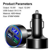 Load image into Gallery viewer, 4usb With Digital Display Car Charger With Voltage Detection Car Charger Multi-port Car Charger
