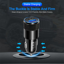 Load image into Gallery viewer, 3.1A 15W USB+PD Metal Car Charger Aluminum Alloy Car Charger Mobile Phone Car Charger
