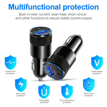 Load image into Gallery viewer, 3.1A 15W USB+PD Metal Car Charger Aluminum Alloy Car Charger Mobile Phone Car Charger
