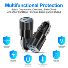 Load image into Gallery viewer, Dual PD Dual PD Metal Cannon Fast Charging Car Charger Flash Charging Car Charger PD+PD Dual Fast Charging
