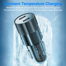 Load image into Gallery viewer, Dual PD Dual PD Metal Cannon Fast Charging Car Charger Flash Charging Car Charger PD+PD Dual Fast Charging
