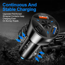 Load image into Gallery viewer, Three-port Qc3.0 Usb+type-c Fast Charging Car Charging Flash Charging Multi-port Car Fast Charging Head Cigarette Lighter
