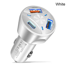 Load image into Gallery viewer, Three-port Qc3.0 Usb+type-c Fast Charging Car Charging Flash Charging Multi-port Car Fast Charging Head Cigarette Lighter
