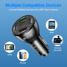 Load image into Gallery viewer, Four Port Car Charger PD QC3.0 3.1A 2USB Type-c Fast Car Charger Car Charger
