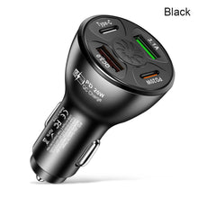 Load image into Gallery viewer, Four Port Car Charger PD QC3.0 3.1A 2USB Type-c Fast Car Charger Car Charger
