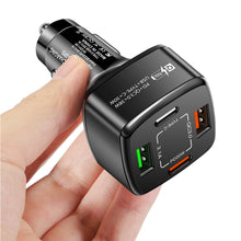 Load image into Gallery viewer, PD+type-c Qc3.0 18w Usb Fast Car Charger Car Charger One Drag Four Flash Car Charger
