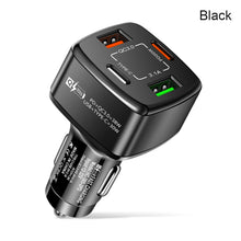 Load image into Gallery viewer, PD+type-c Qc3.0 18w Usb Fast Car Charger Car Charger One Drag Four Flash Car Charger
