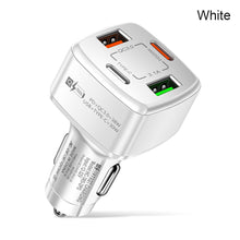 Load image into Gallery viewer, PD+type-c Qc3.0 18w Usb Fast Car Charger Car Charger One Drag Four Flash Car Charger
