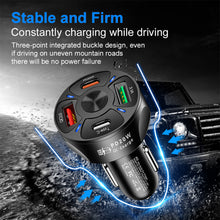 Load image into Gallery viewer, PD +Type-c Car Charger QC3.0 USB 3.1A Fast Charge Car Charger Car Charger One for Four Multi-Port Car Charger
