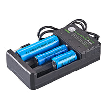Load image into Gallery viewer, 18650 Lithium Battery Charger 3 Slots Usb Charging Stand 3 Sections Li-ion Amplifier 3.7v4.2v Independent Charging
