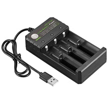 Load image into Gallery viewer, 18650 Lithium Battery Charger 3 Slots Usb Charging Stand 3 Sections Li-ion Amplifier 3.7v4.2v Independent Charging
