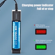 Load image into Gallery viewer, 18650 Charger Single Slot USB Small Fan Flashlight Lithium Battery Charging
