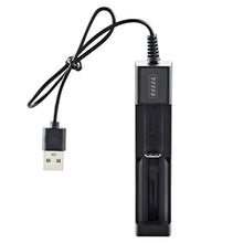 Load image into Gallery viewer, 18650 Charger Single Slot USB Small Fan Flashlight Lithium Battery Charging
