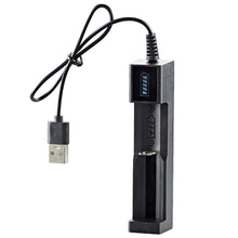 Load image into Gallery viewer, 18650 Charger Single Slot USB Small Fan Flashlight Lithium Battery Charging
