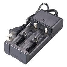 Load image into Gallery viewer, 18650 Charger Double Slot 3.7v Lithium Battery Lighting Lamp Miner's Lamp 2 Battery Charging 220v Flat Plug Direct Charging
