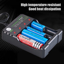 Load image into Gallery viewer, 18650 Lithium Battery AC Charger 4-slot Loudspeaker Locator 3.7V 4.2V AC Direct Charge

