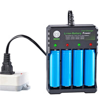 Load image into Gallery viewer, 18650 Lithium Battery AC Charger 4-slot Loudspeaker Locator 3.7V 4.2V AC Direct Charge
