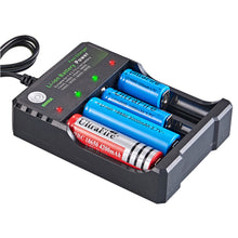 Load image into Gallery viewer, 18650 Lithium Battery AC Charger 4-slot Loudspeaker Locator 3.7V 4.2V AC Direct Charge
