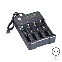 Load image into Gallery viewer, 18650 Lithium Battery AC Charger 4-slot Loudspeaker Locator 3.7V 4.2V AC Direct Charge

