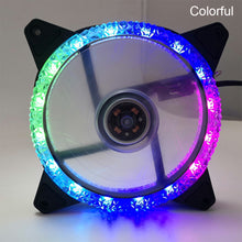 Load image into Gallery viewer, LED 120mm 52CFM De-vibration Rubber DC 12V PC Computer Cooler Cooling Fan Ice Diamond Series
