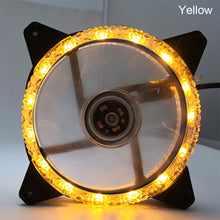 Load image into Gallery viewer, LED 120mm 52CFM De-vibration Rubber DC 12V PC Computer Cooler Cooling Fan Ice Diamond Series
