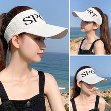 Load image into Gallery viewer, Fashion Empty Top Hat Cycling Sports Sunscreen Sun Hat Visor Hat Elastic Adjustable Tennis Hat Baseball Cap
