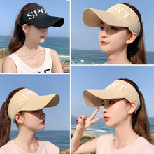 Load image into Gallery viewer, Fashion Empty Top Hat Cycling Sports Sunscreen Sun Hat Visor Hat Elastic Adjustable Tennis Hat Baseball Cap
