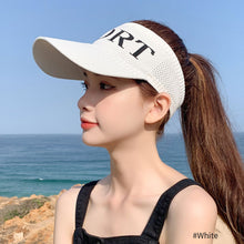 Load image into Gallery viewer, Fashion Empty Top Hat Cycling Sports Sunscreen Sun Hat Visor Hat Elastic Adjustable Tennis Hat Baseball Cap
