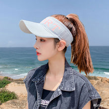 Load image into Gallery viewer, Fashion Empty Top Hat Cycling Sports Sunscreen Sun Hat Visor Hat Elastic Adjustable Tennis Hat Baseball Cap
