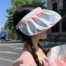 Load image into Gallery viewer, Summer Sunshade Hat UV Protection Dual Use Hair Hoop Sun Hat for Women Outdoor Beach Soft Foldable Wide Brim Bucket Caps
