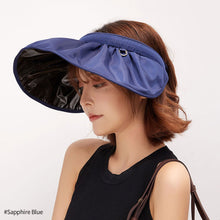 Load image into Gallery viewer, Summer Sunshade Hat UV Protection Dual Use Hair Hoop Sun Hat for Women Outdoor Beach Soft Foldable Wide Brim Bucket Caps
