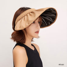 Load image into Gallery viewer, Summer Sunshade Hat UV Protection Dual Use Hair Hoop Sun Hat for Women Outdoor Beach Soft Foldable Wide Brim Bucket Caps
