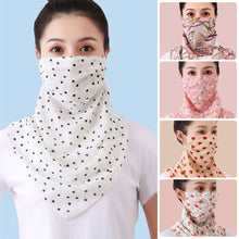 Load image into Gallery viewer, Sun Protection Chiffon Ear Hanger Cycling Accessories Half Face Mask Neck Cover Reusable Women Breathable Face Mask
