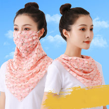 Load image into Gallery viewer, Sun Protection Chiffon Ear Hanger Cycling Accessories Half Face Mask Neck Cover Reusable Women Breathable Face Mask
