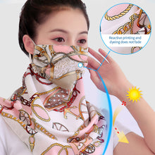 Load image into Gallery viewer, Sun Protection Chiffon Ear Hanger Cycling Accessories Half Face Mask Neck Cover Reusable Women Breathable Face Mask
