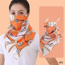 Load image into Gallery viewer, Sun Protection Chiffon Ear Hanger Cycling Accessories Half Face Mask Neck Cover Reusable Women Breathable Face Mask

