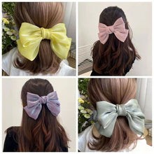 Load image into Gallery viewer, Woman Organza Solid Big Bow Hairpins Women Hair Accessories Girls Hair Clips Headwear Spring Clip Bowknot Barrettes
