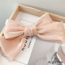 Load image into Gallery viewer, Woman Organza Solid Big Bow Hairpins Women Hair Accessories Girls Hair Clips Headwear Spring Clip Bowknot Barrettes
