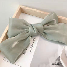 Load image into Gallery viewer, Woman Organza Solid Big Bow Hairpins Women Hair Accessories Girls Hair Clips Headwear Spring Clip Bowknot Barrettes
