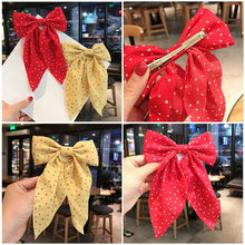 Load image into Gallery viewer, Polka Dot Floral Print Hair Clips Girls Daisy Bow Hairpin Pastoral Retro Style Barrettes Big Bowknot Hairpin Hair Accessories
