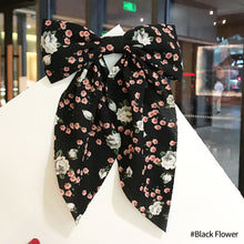 Load image into Gallery viewer, Polka Dot Floral Print Hair Clips Girls Daisy Bow Hairpin Pastoral Retro Style Barrettes Big Bowknot Hairpin Hair Accessories
