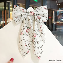 Load image into Gallery viewer, Polka Dot Floral Print Hair Clips Girls Daisy Bow Hairpin Pastoral Retro Style Barrettes Big Bowknot Hairpin Hair Accessories
