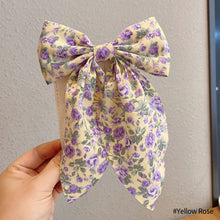 Load image into Gallery viewer, Polka Dot Floral Print Hair Clips Girls Daisy Bow Hairpin Pastoral Retro Style Barrettes Big Bowknot Hairpin Hair Accessories
